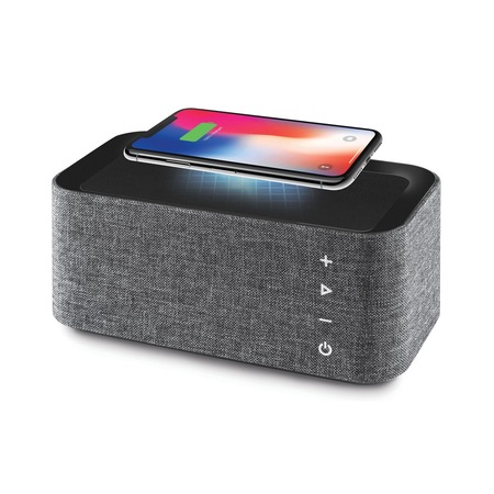 At&T Bluetooth Wireless Speaker with Qi Wireless Charger Pad Q10-BLK